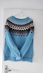 Handgebreide ijslandse wollen trui, maat 38/40, Ophalen of Verzenden, Nieuw, Maat 38/40 (M), Blauw