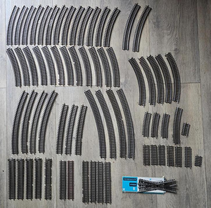 Märklin K-rails verzameling LEZEN, Hobby en Vrije tijd, Modeltreinen | H0, Gebruikt, Rails, Wisselstroom, Märklin, Ophalen of Verzenden