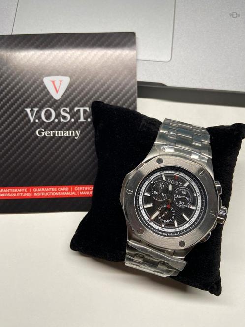 V.O.S.T. Germany V100.001 Steel Chrono heren horloge 44mm, Sieraden, Tassen en Uiterlijk, Horloges | Antiek, Polshorloge, Overige merken