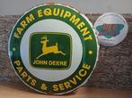 metalen rond 3d bord john deere, licentie, Ophalen of Verzenden, Nieuw, Reclamebord