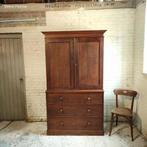 Antiek Engels kabinet met lades ook als tv kast eiken, Ophalen of Verzenden