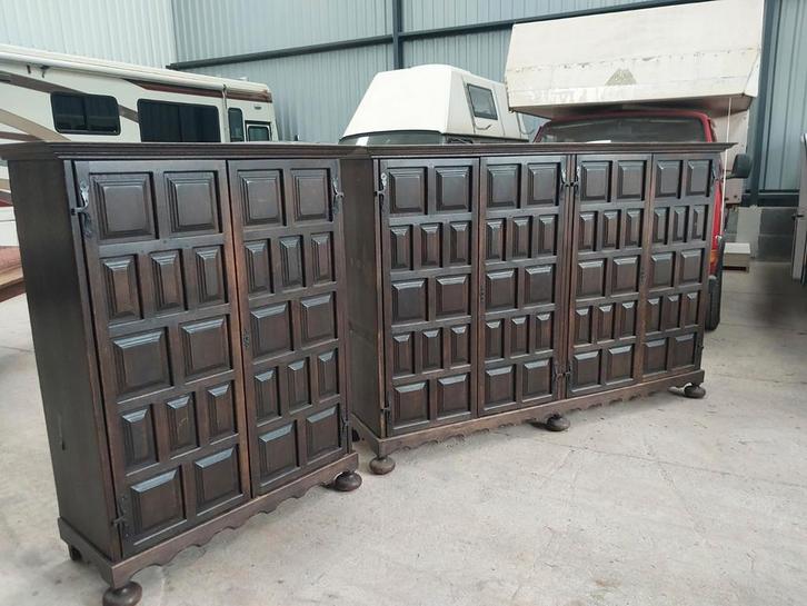 Mooie set van 2 grote kasten, zie foto's voor maatvoering, Antiek en Kunst, Antiek | Meubels | Kasten, Ophalen of Verzenden