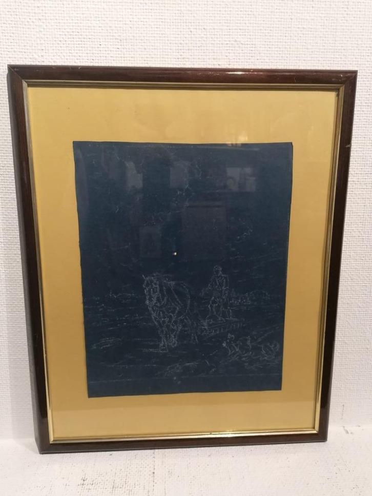 Eugène Verboeckhoven (1798/99-1881) Grote Originele tekening, Antiek en Kunst, Kunst | Tekeningen en Foto's, Ophalen