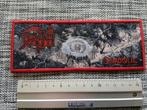 Death Symbolic strip patch d12 rode border 7x17.5 cm metal, Verzenden, Nieuw, Kleding