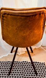 6 industriele leren stoelen in cognac, Huis en Inrichting, Stoelen, Bruin, Ophalen of Verzenden, Zo goed als nieuw, Metaal