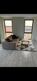 Bank inclusief vloerkleed en salontafel, Ophalen, Zo goed als nieuw, Stof, Design bank van Hulshoff design centers