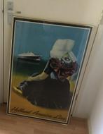 Te koop poster “Holland America Line” Dullaart ‘49, Verzamelen, Ophalen, Zo goed als nieuw, Kaart, Foto of Prent