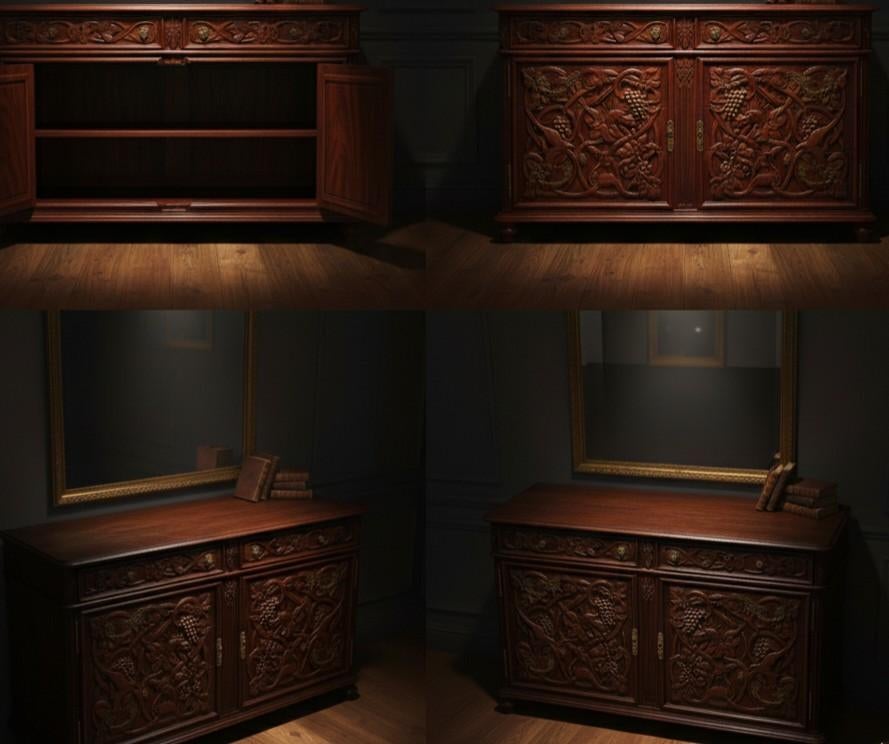 Antiek dressoir kersenhout, Huis en Inrichting, Slaapkamer | Nachtkastjes, Ophalen of Verzenden, Gebruikt, 65 cm of meer, 70 cm of meer