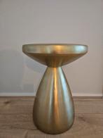 Gouden Bijzettafel / Tafeltje, Huis en Inrichting, Tafels | Bijzettafels, Minder dan 55 cm, Metaal of Aluminium, Rond, Ophalen