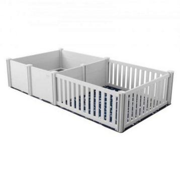 Mooie werpkist met uitloopren van wit pvc 244 x 122  x 46 beschikbaar voor biedingen