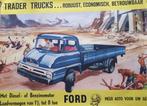 Ford Trader Trucks, originele dealerposter uit de 60er jaren, Gebruikt, Deurposter of groter, Rechthoekig Liggend, Ophalen of Verzenden