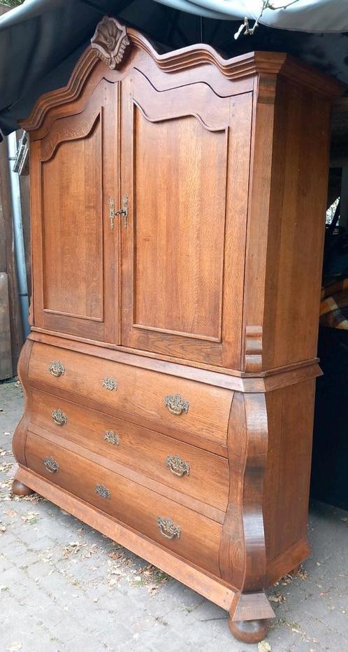 Prachtige antieke massief eiken kabinet kast, Antiek en Kunst, Curiosa en Brocante, Ophalen
