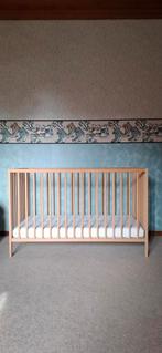Twee identieke blank beukenhouten babyledikantjes te koop, Ophalen, Gebruikt, Minder dan 140 cm, Minder dan 70 cm
