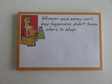 Sticky notes shopaholic 40 vel memoblaadjes beschikbaar voor biedingen