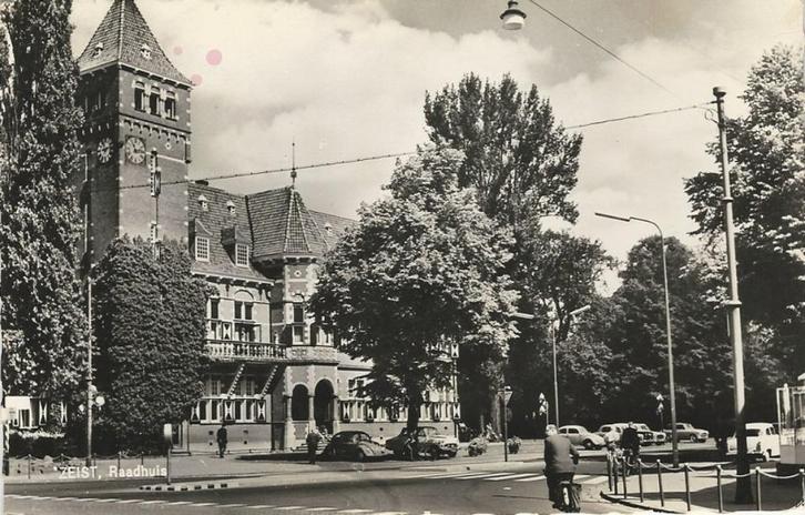 AK Zeist raadhuis VW auto's, Verzamelen, Ansichtkaarten | Nederland, Gelopen, Utrecht, 1960 tot 1980, Ophalen of Verzenden