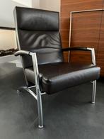 Leolux Helical design fauteuil donkerbruin, Huis en Inrichting, Minder dan 75 cm, Gebruikt, Leer, 50 tot 75 cm
