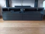 TV meubel met 2 lades (zwart), Huis en Inrichting, Kasten | Televisiemeubels, Ophalen, Gebruikt, 100 tot 150 cm, Minder dan 100 cm