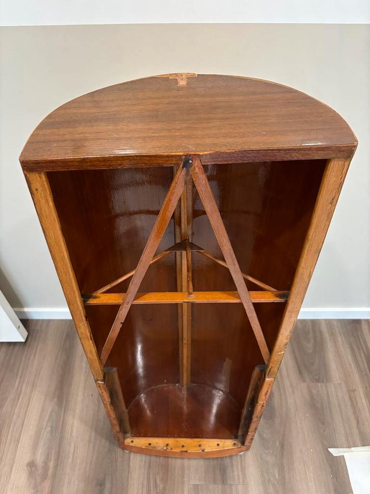 Houten roeiboot kastje - uniek!, Huis en Inrichting, Kasten | Boekenkasten, Gebruikt, Minder dan 50 cm, Minder dan 100 cm, 25 tot 50 cm