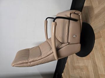 Prominent relax stoel fauteuil creme leer topswing handmatig beschikbaar voor biedingen