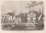 Harlingen Het Raadhuis Houtgravure 1857, Antiek en Kunst, Kunst | Etsen en Gravures, Ophalen of Verzenden