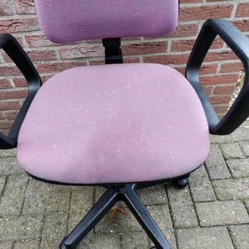 BURO STOEL,Bureaustoel,verstelbaar,Stof,draaistoel,PAARS beschikbaar voor biedingen