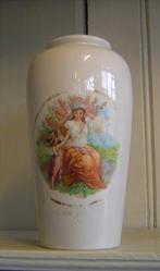 Prachtige antieke  porseleine VAAS   romantische afbeelding , Antiek en Kunst, Antiek | Porselein, Ophalen of Verzenden