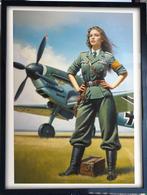 [Poster in Frame] Messerschmitt Duitsland luftwaffe pin up, Verzamelen, Militaria | Tweede Wereldoorlog, Duitsland, Verzenden