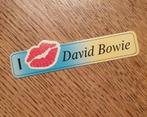 Sticker I Love David Bowie, kus, mondje 11,5cm, Ophalen of Verzenden