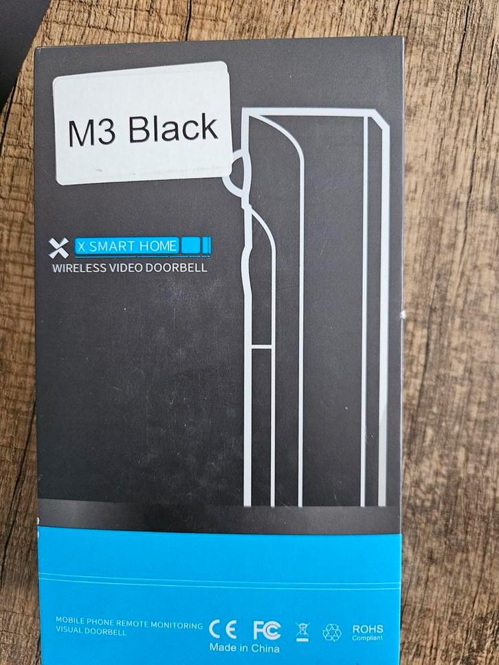X Smart Home M3 Black Video Deurbel Draadloos, Computers en Software, Tablet-hoezen, Nieuw, Ophalen of Verzenden