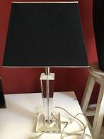 designlamp met glazen voet incl. kap, Huis en Inrichting, Lampen | Tafellampen, Ophalen, Zo goed als nieuw, Glas, Minder dan 50 cm