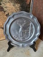 Tinnen wandbord hert, Antiek en Kunst, Ophalen of Verzenden