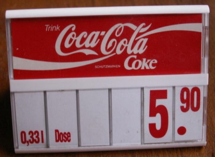Oostenrijk Coca Cola winkel prijs kaarthouder Coca-Cola, Verzamelen, Merken en Reclamevoorwerpen, Nieuw, Verzenden