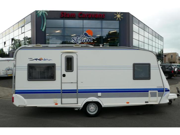 Hobby Exclusive 495 UFE incl. mover en voortent, Caravans en Kamperen, Caravans, tot en met 4, 1000 - 1250 kg, Rondzit, Hobby
