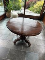 Houten tafel ovaal/bijna rond, antiek jachttafel, Antiek en Kunst, Ophalen