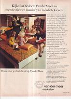 Retro reclame 1971 Van der Meer meubels oranje bedden, Verzamelen, Retro, Ophalen of Verzenden