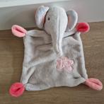 Knuffeldoekje olifant Pusblu grijs roze bloem K5189, Kinderen en Baby's, Speelgoed | Knuffels en Pluche, Ophalen of Verzenden