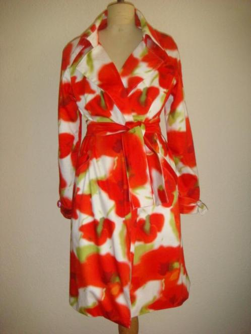 Frans Molenaar C & A maat 36/38 trenchcoat tussenjas bloemen, Kleding | Dames, Jassen | Zomer, Zo goed als nieuw, Maat 36 (S)