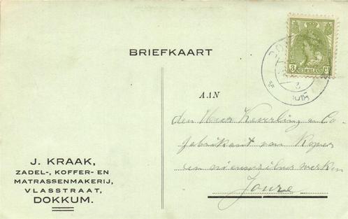 J. Kraak, Dokkum - 08.1918 - briefkaart, Postzegels en Munten, Brieven en Enveloppen | Nederland, Briefkaart, Ophalen of Verzenden