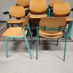 36 x vintage design schoolstoelen partij CAR Katwijk stoelen, Ophalen, Gebruikt, Bruin, Vijf, Zes of meer stoelen