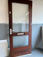 Voordeur met Skg 2 slot en ramen 212x85,5, Doe-het-zelf en Verbouw, 80 tot 100 cm, Ophalen of Verzenden, 200 tot 215 cm, Glas