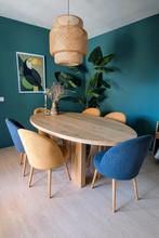 Eettafel Ivo - merk Goossens, Huis en Inrichting, Tafels | Eettafels, Ophalen, 100 tot 150 cm, Eikenhout, 200 cm of meer