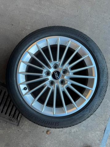 Originele Audi velgen 5x112  mooie bridgestone banden zomer beschikbaar voor biedingen