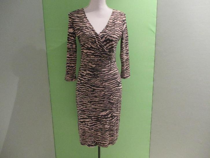 Anna jurk maat S, Kleding | Dames, Jurken, Zo goed als nieuw, Maat 36 (S), Beige, Onder de knie, Verzenden