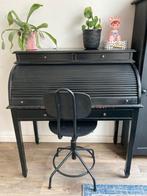 Leuk zwart afsluitbaar bureau / secretaire, Ophalen, Zo goed als nieuw