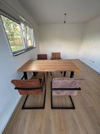 Mooie eethoek met 4 heerlijke stoelen, Huis en Inrichting, Tafels | Eettafels, Ophalen, Gebruikt, Eikenhout, 50 tot 100 cm