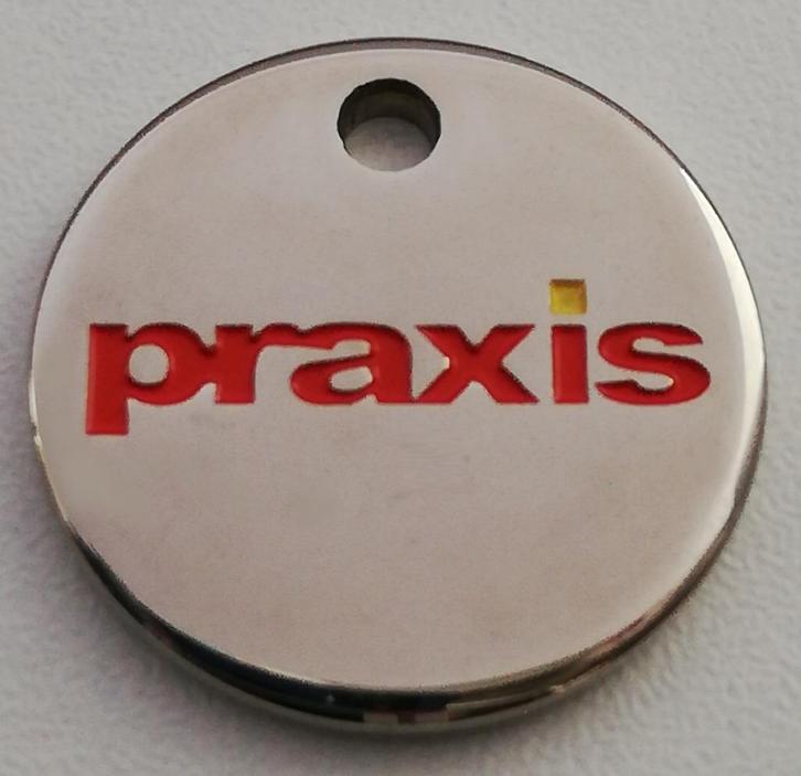 Winkelwagenmuntje Bouwmarktketen Praxis, Verzamelen, Winkelwagenmuntjes, Ophalen of Verzenden