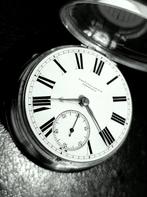 GROOT én ZWAAR zakhorloge met dubbele kast Chester 1878, Ophalen of Verzenden, Zilver, Overige typen