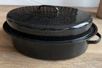 Braadpan of Mosselpan geëmailleerd staal, Ophalen of Verzenden, Zo goed als nieuw, Gietijzer, Koekenpan of Braadpan