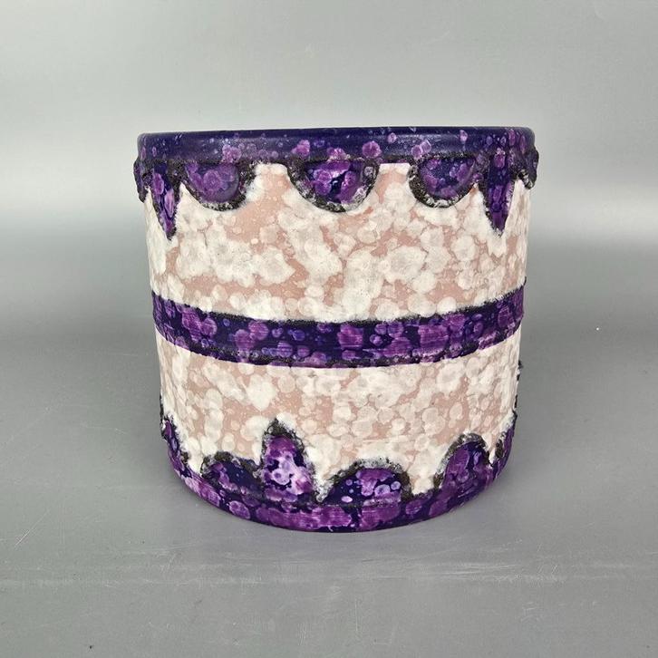 Vintage West-Duitse Fat Lava bloempot. Marei, 11-3 paars, Antiek en Kunst, Antiek | Vazen, Ophalen of Verzenden