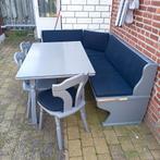L bank 3 stoelen en een tafel gratis afhalen in Herkenbosch, Tuin en Terras, Bank, Gebruikt, Ophalen of Verzenden
